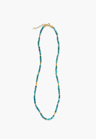 Beaded necklace, Aquamarine, webstill