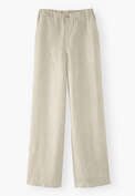 Wide-leg trousers, Ecru, webstill