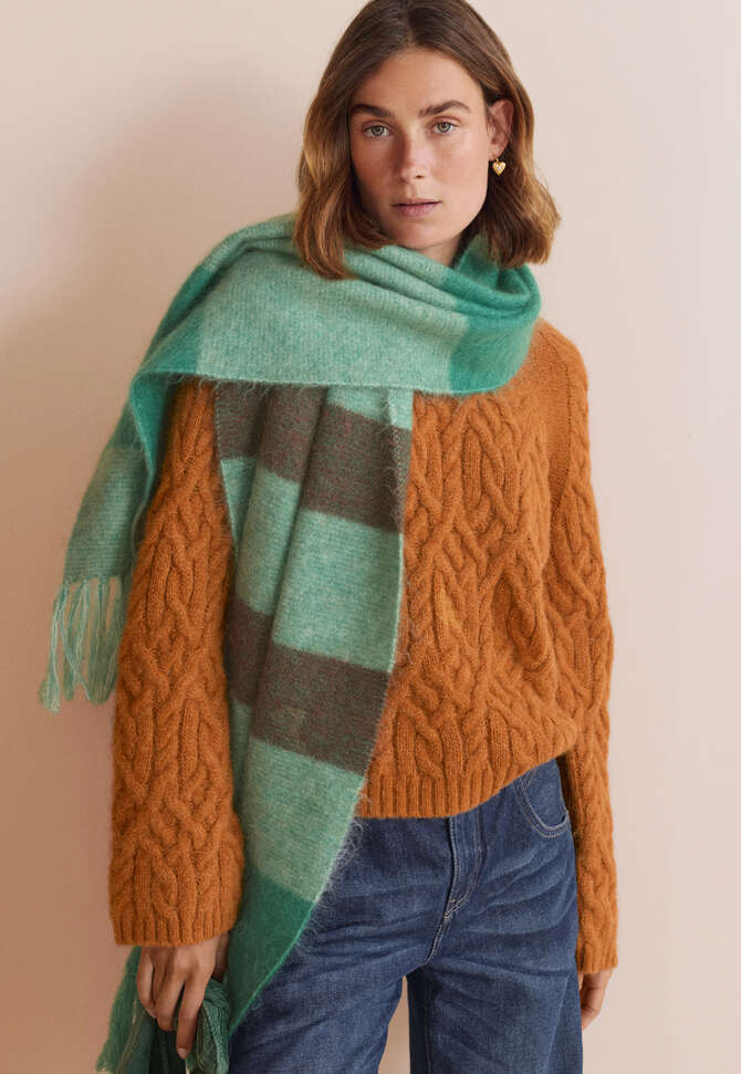 Mohair scarf, Emerald, completeTheLook