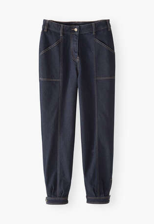 Carrot jeans, Dark wash, webstill