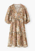 Printed dress, Sepia red, webstill