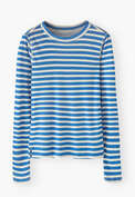 Printed striped top, Electric blue, webstill