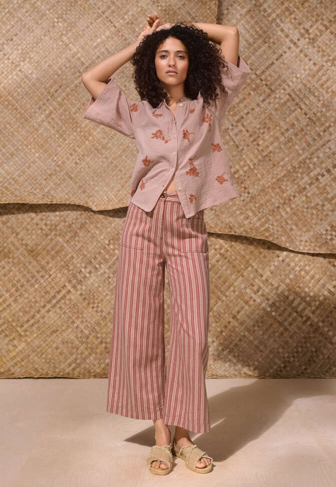 Embroidered blouse, Soft rose, completeTheLook