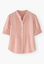 Short-sleeved shirt, Peach pink, webstill