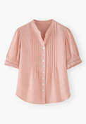 Short-sleeved shirt, Peach pink, webstill
