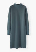 Zip-neck dress, Washed teal, webstill