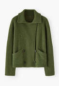 Knitted jacket, Olive, webstill