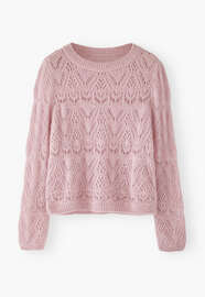 Lace-stitch sweater, Soft lilac, webstill
