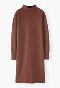 Zip-neck dress, Red clay, webstill