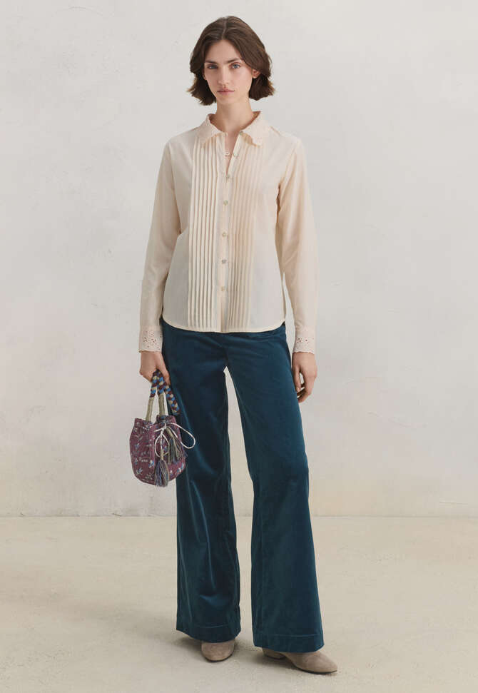 Pleated blouse, Pearl, completeTheLook