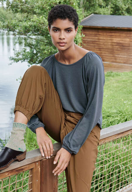 Twill trousers, Ochre, completeTheLook