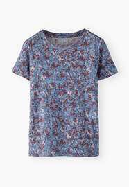 Printed T-shirt, Cornflower maroon, webstill
