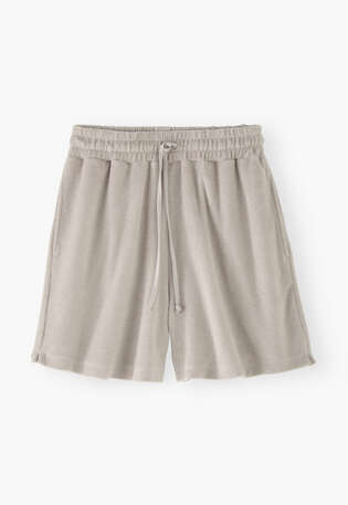 Towelling shorts, Stone, webstill