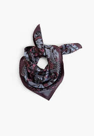 Printed scarf, Cornflower grape, webstill