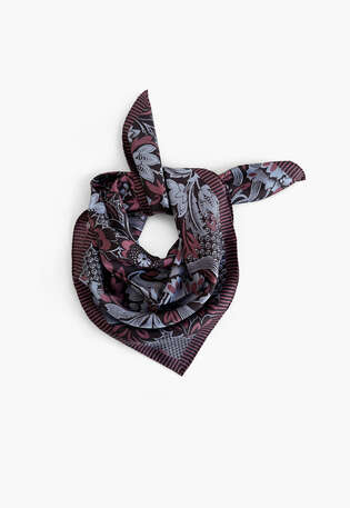 Printed scarf, Cornflower grape, webstill