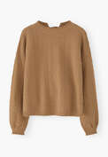 Stitch-detail sweater, Tan, webstill