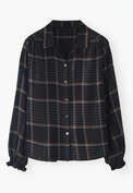 Checked shirt, Black apricot, webstill