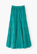 Tiered skirt, Turquoise, webstill