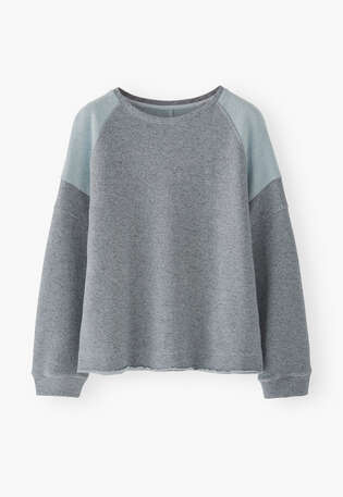 Raglan sweatshirt, Stone blue, webstill