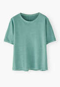 Boxy T-shirt, Turquoise, webstill