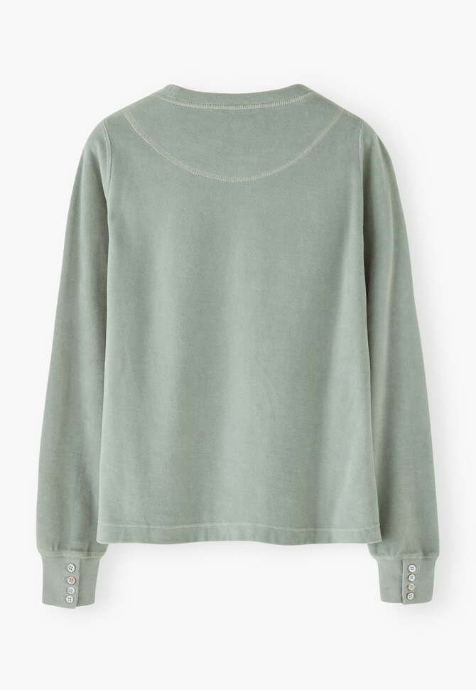 Velour top, Duck egg, completeTheLook