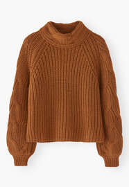 Cable-knit sweater, Burnt orange, webstill