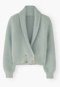 Shawl-collar cardigan, Duck egg, webstill