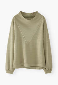 Cowl-neck sweater, Sage, webstill