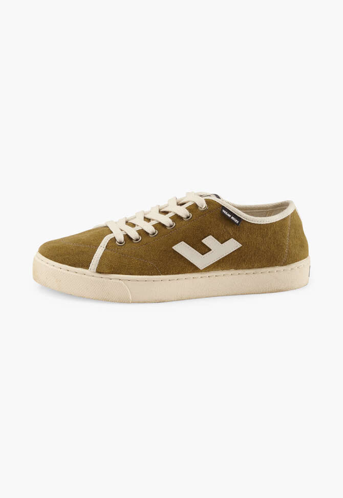 Lace-up trainers, Olive ivory, completeTheLook