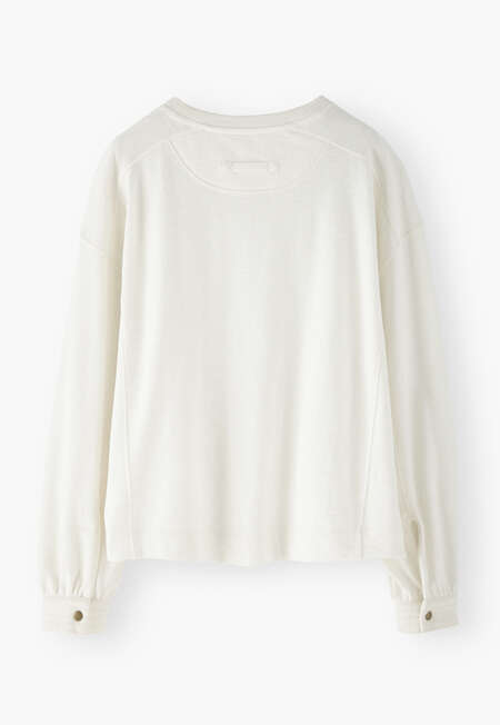 Slub sweatshirt, Off-white, completeTheLook