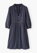 Striped dress, Dark navy, webstill