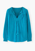 Gathered top, Electric blue, webstill