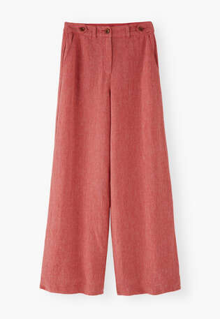 Wide-leg trousers, Red coral, webstill