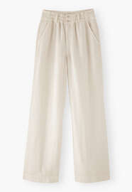 Wide-leg trousers, Ivory, webstill