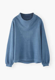 Cowl-neck sweater, Soft blue, webstill