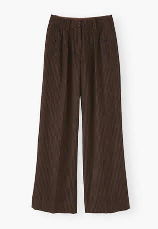 Wide-leg trousers, Walnut, webstill