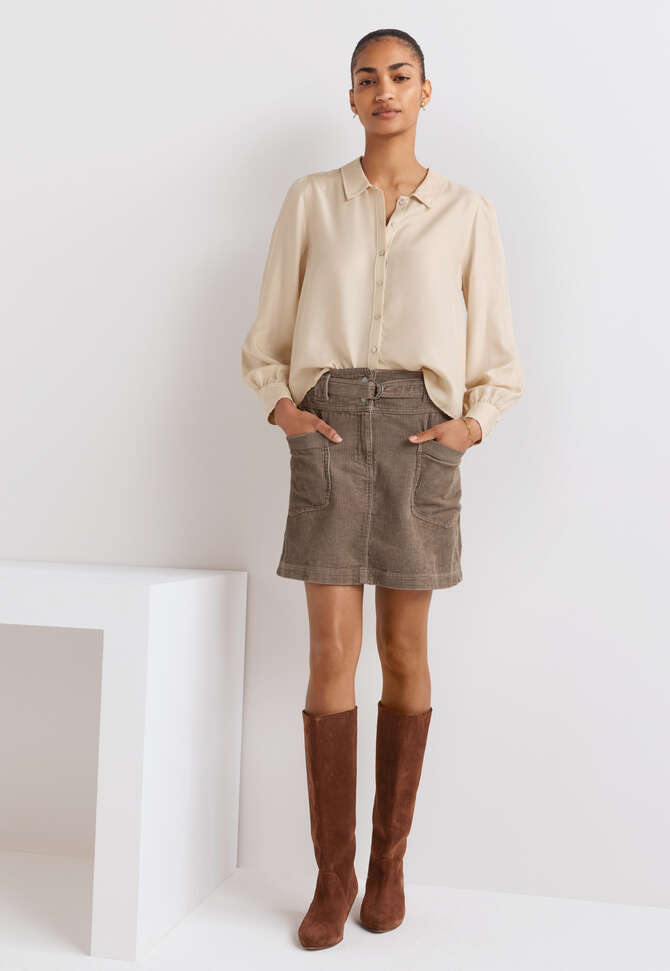 Stitch-detail blouse, Pearl, completeTheLook