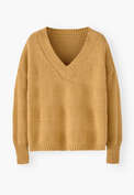 V-neck sweater, Honey yellow, webstill