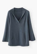Wide-sleeve sweater, Gunmetal, webstill