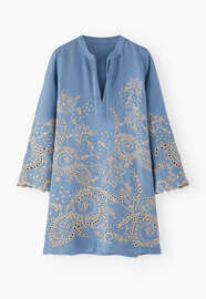 Cutwork dress, Light ultramarine, webstill