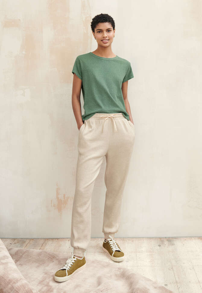 Panelled joggers, Warm ecru, completeTheLook