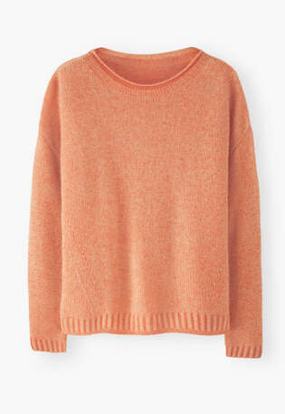 Plaited sweater, Coral, webstill