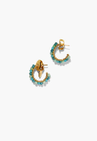 Beaded earrings, Turquoise, webstill
