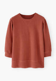 Pleat-sleeve sweatshirt, Sienna, webstill