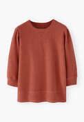 Pleat-sleeve sweatshirt, Sienna, webstill