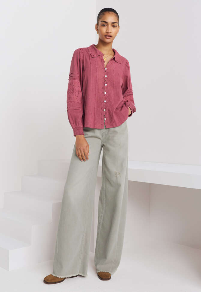 Lace blouse, Dusty rose, completeTheLook