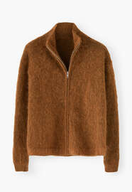 Zip-up sweater, Burnt copper, webstill