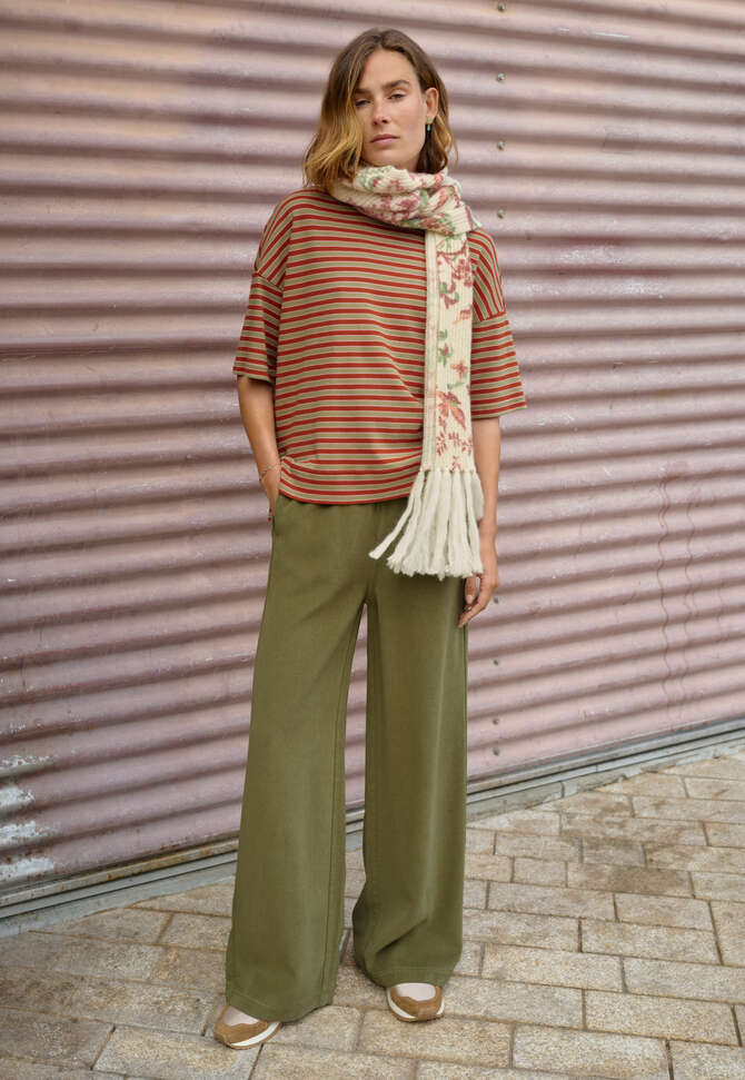 Slouchy trousers, Dark khaki, completeTheLook