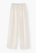 Wide-leg trousers, White, webstill