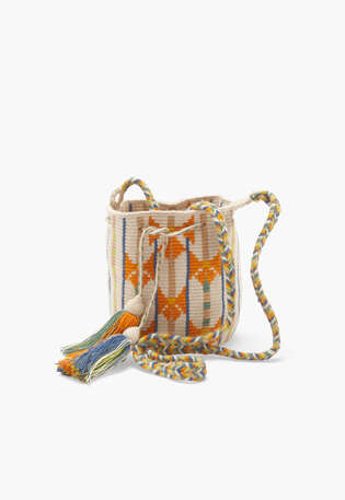 Crossbody bag, Ecru orange, webstill